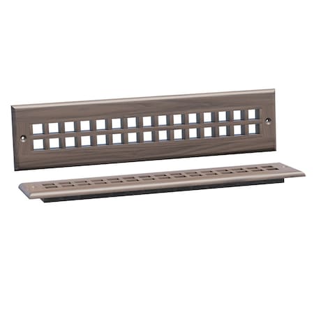 Designs Of Distinction 15.75"W Grate Style Toe Kick Vent - Walnut 01992114WL1